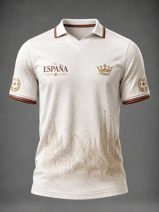 Men's Spanish Football Printed T-shirt