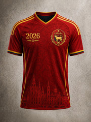 Men's Spain Football V-neck T-shirt