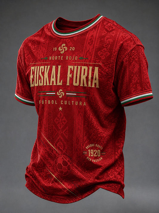 Men's Spain Football Short Sleeves T-shirt