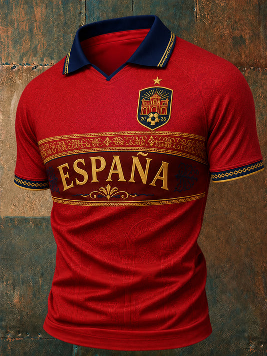 Men's Gift For Soccer Fans Print Casual Polo