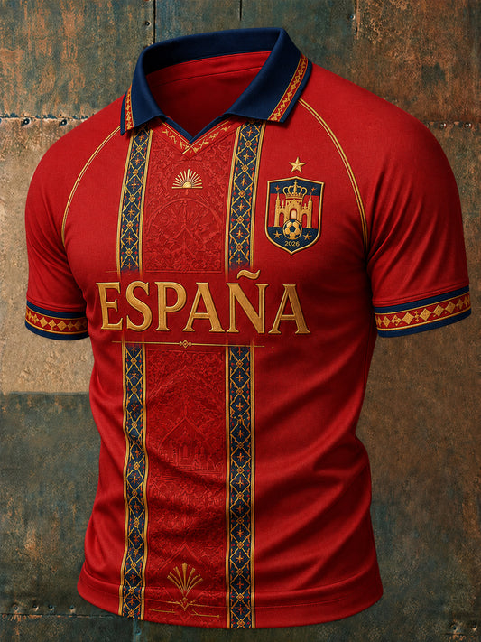 Men's Gift For Soccer Fans Print Casual Polo