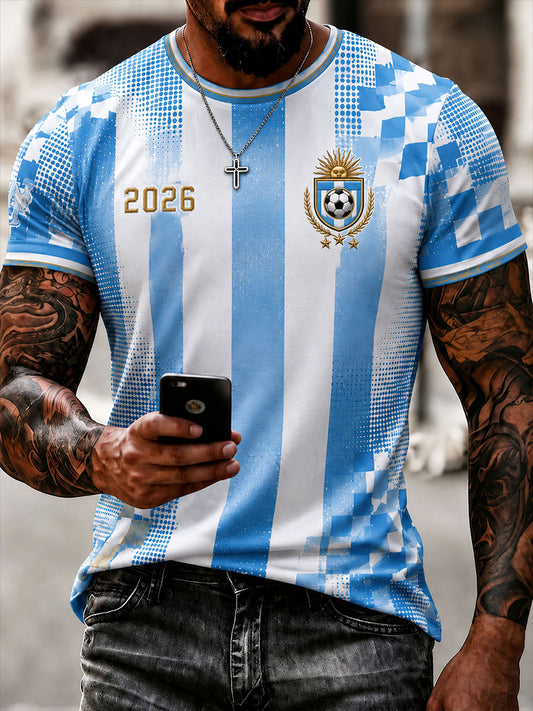 Men's Argentina Football Short Sleeves T-shirt