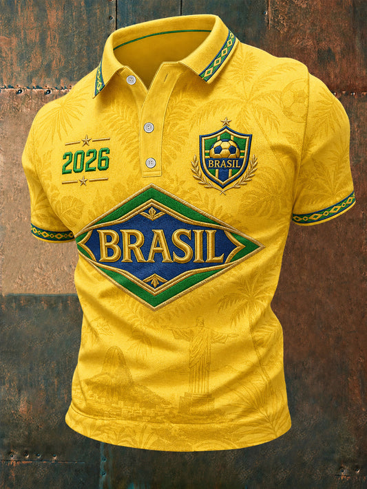 Men's Gift For Soccer Fans Print Casual Polo
