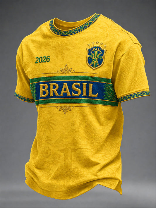Men's Gift For Soccer Fans Print Casual Tee