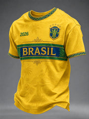 Men's Gift For Soccer Fans Print Casual Tee