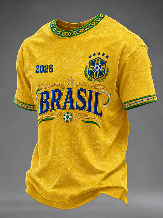 Men's Gift For Soccer Fans Print Casual Tee