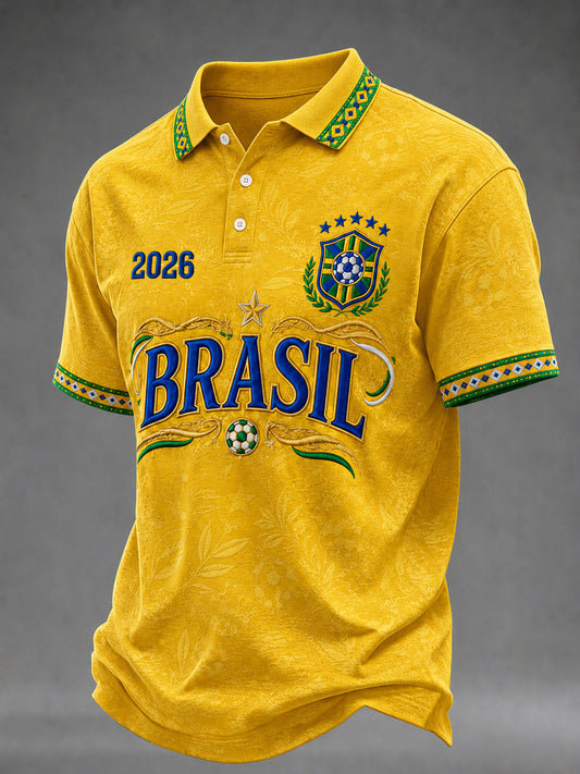 Men's Gift For Soccer Fans Print Casual Polo