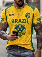 Men's Gift For Football Fans Print Casual Tee