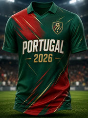 Men's Portuguese Football Printed T-shirt