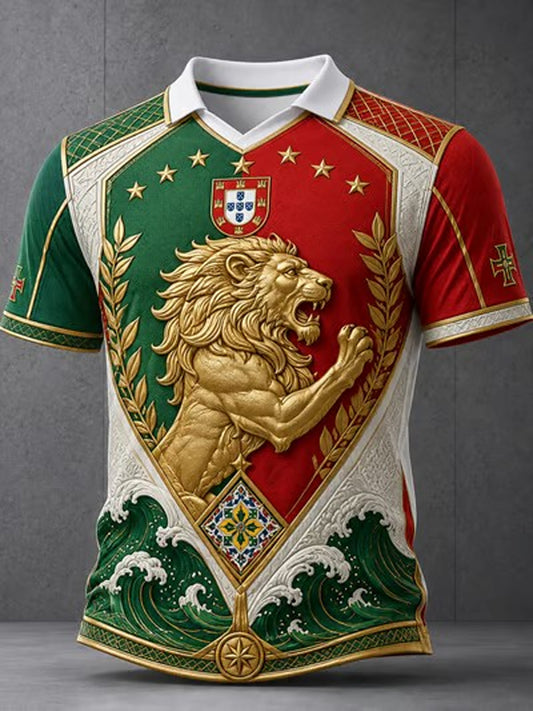 Men's Portuguese Football Printed T-shirt