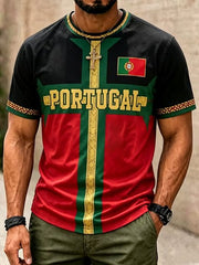 Men's Portuguese Football Printed T-shirt