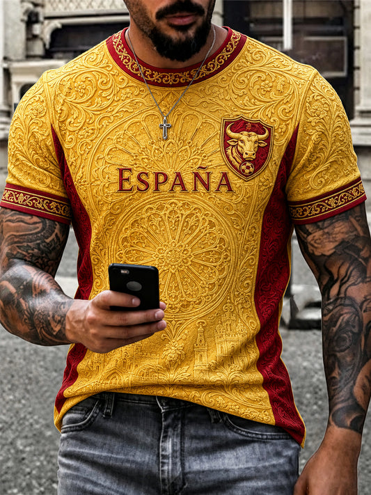 Men's Gift For Football Fans Print Casual Tee