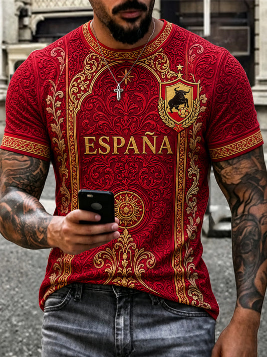 Men's Gift For Football Fans Print Casual Tee