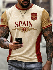Men's Gift For Football Fans Print Casual Tee
