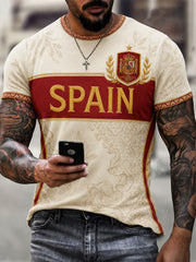 Men's Gift For Football Fans Print Casual Tee