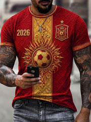 Men's Gift For Football Fans Print Casual Tee