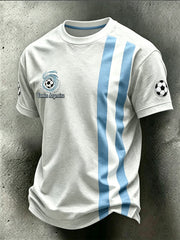 Men's popular football team cheering casual short sleeve T-shirt