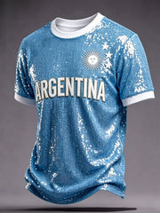 Men's Argentina Football Short Sleeves T-shirt