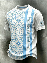 Men's popular football team cheering casual short sleeve T-shirt