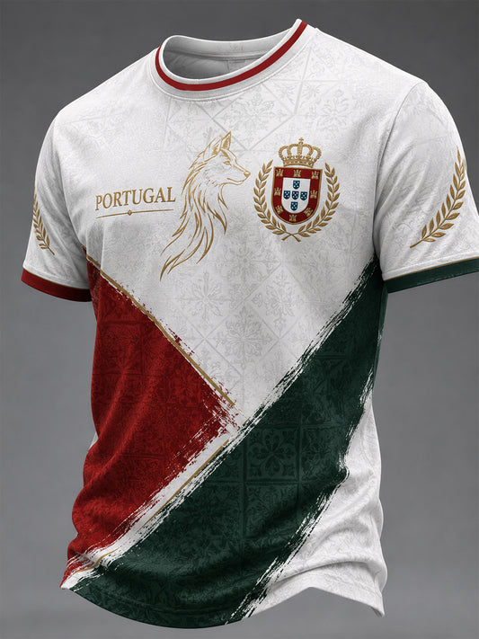 Men's Portuguese Football Printed T-shirt