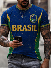 Men's Gift For Football Fans Print Casual Tee
