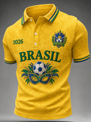 Men's Brazil Football Fan Gift Short Sleeve Top