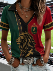 Damen T-Shirt MOROCCO mit Print, kurzärmlig