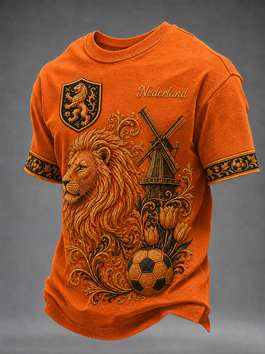 Men's Gift For Football Fans Print Casual Tee
