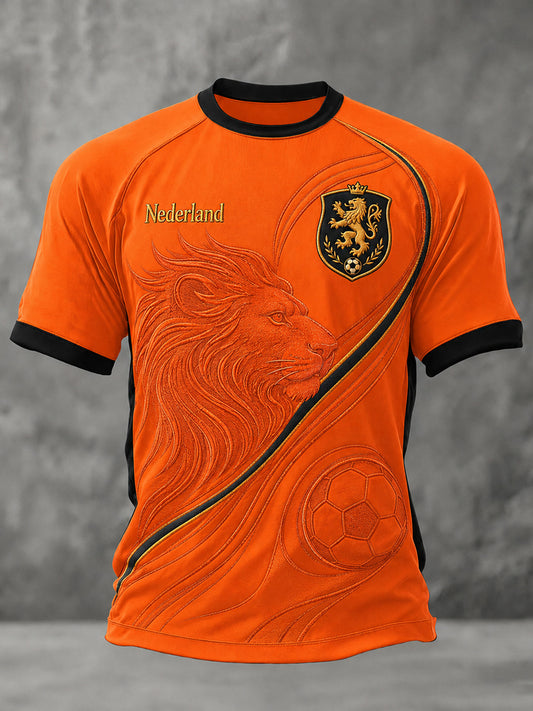 Men's Gift For Football Fans Print Casual Tee