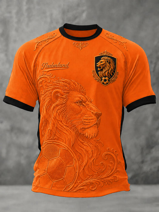 Men's Gift For Football Fans Print Casual Tee