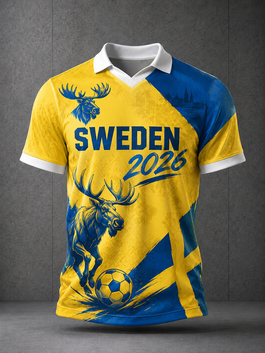 Men's Sweden Inspired Football Shirt