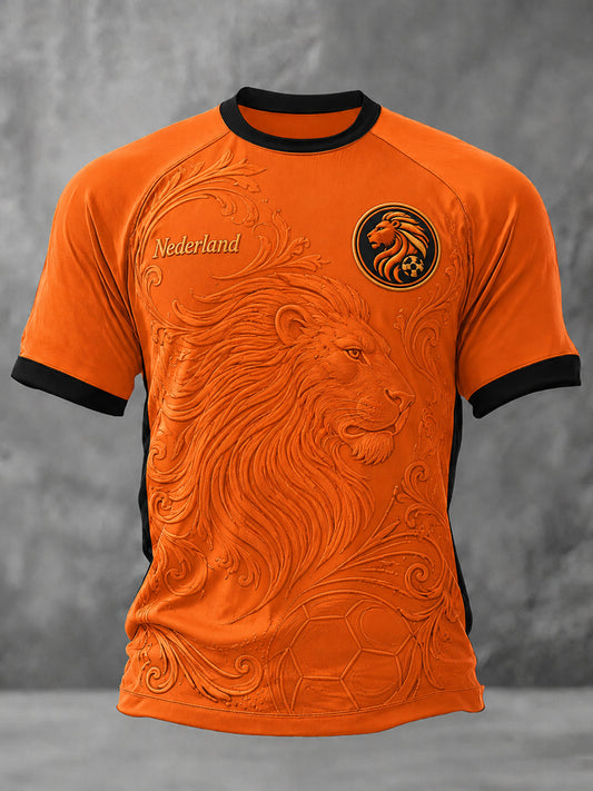 Men's Gift For Football Fans Print Casual Tee