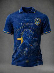 Men's Sweden Football Printed Shirt