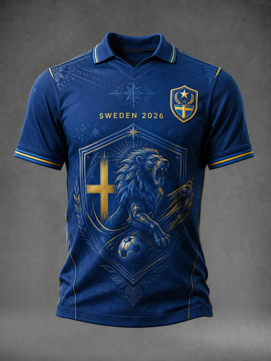 Men's Sweden Football Printed Shirt