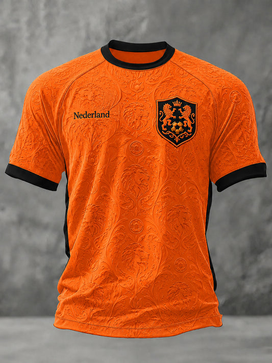 Men's Gift For Football Fans Print Casual Tee
