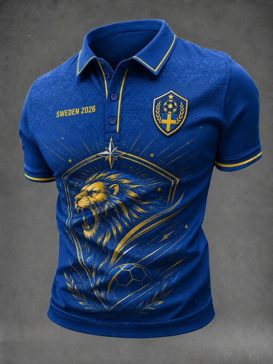 Men's Sweden Football Printed Shirt