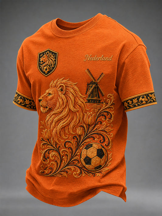 Men's Gift For Football Fans Print Casual Tee