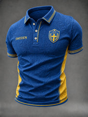 Men's Sweden Football Printed Shirt