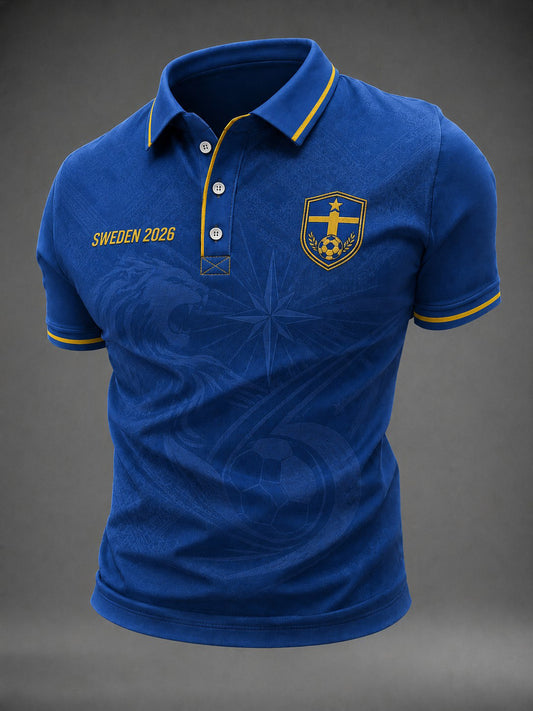 Herren Schweden Fußball bedrucktes T-Shirt