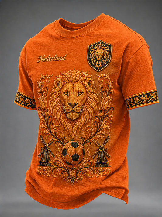 Men's Gift For Football Fans Print Casual Tee