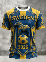 Men's Sweden Inspired Football Shirt
