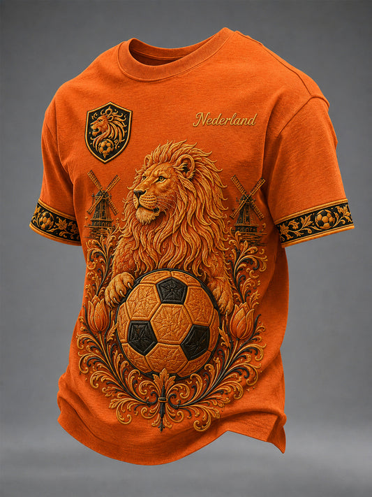 Men's Gift For Football Fans Print Casual Tee