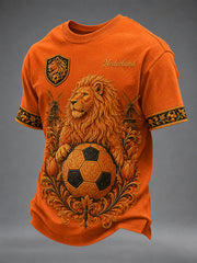 Men's Gift For Football Fans Print Casual Tee