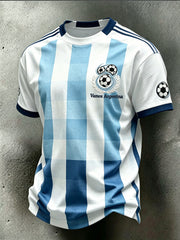 Men's popular football team cheering casual short sleeves t-shirt
