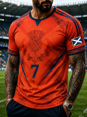 Herren UK Fußballliebhaber Schottland bedrucktes Kurzarm-T-Shirt