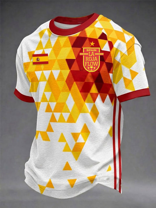 Men's Spain Football Short Sleeves T-shirt