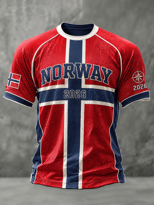 Men's Norway Football Casual Sport-Style Unisex T-Shirt
