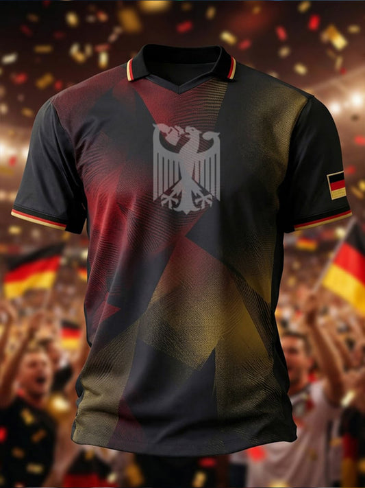 Men's Germany Football Fan 2026 Print Casual T-shirt