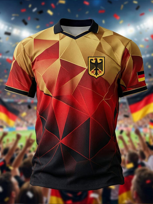 Men's Germany Football Fan 2026 Print Casual T-shirt