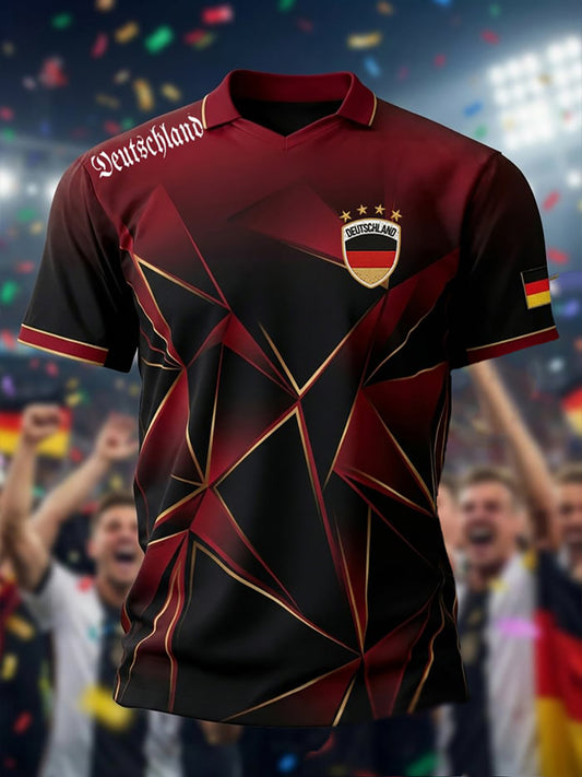 Men's Germany Football Fan 2026 Print Casual T-shirt